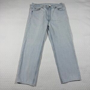 Vtg Levi's 505 Mens Regular Fit Straight Leg Jeans‎ 34x27 Made in USA Light Wash